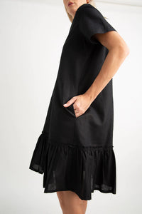 NYNE MURAL DRESS BLACK