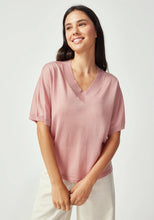 Load image into Gallery viewer, UNTOUCHED WORLD CAMILLE V TEE ROSEWOOD