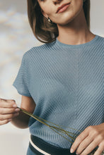 Load image into Gallery viewer, UNTOUCHED WORLD HAZE KNIT TEE MOONSTONE
