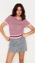Load image into Gallery viewer, MINK PINK CALLA KNIT TEE ROSE/PINK STRIPE