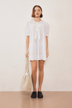 Load image into Gallery viewer, COMMONPLACE AFTERNOON SWIM PUFF SLEEVE DRESS BRODERIE