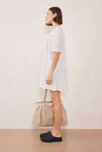 Load image into Gallery viewer, COMMONPLACE AFTERNOON SWIM PUFF SLEEVE DRESS BRODERIE