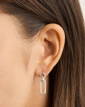 Load image into Gallery viewer, BY CHARLOTTE SILVER SHIELD DROP EARRINGS