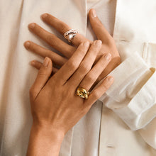 Load image into Gallery viewer, PILGRIM UNFOLD RECYCLED RING GOLD