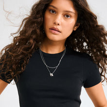 Load image into Gallery viewer, PILGRIM BETWEEN RECYLCED NECKLACE SILVER
