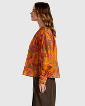 Load image into Gallery viewer, FATE + BECKER PANAMA TOP ORANGE FLORAL