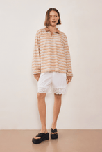 Load image into Gallery viewer, COMMONPLACE COMMON POLO MUTED SUNSET STRIPE