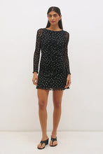 Load image into Gallery viewer, MON RENN VESPER SPOT LONG SLEEVE MINI DRESS POLKA DOT