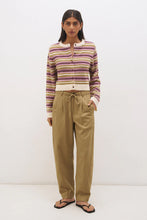 Load image into Gallery viewer, MØN RENN ORCHID STRIPE CARDIGAN