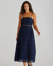 Load image into Gallery viewer, SASS KALI BRODERIE DRESS NAVY