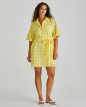 Load image into Gallery viewer, SASS HELMI BRODERIE SHIRT DRESS YELLOW