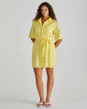 Load image into Gallery viewer, SASS HELMI BRODERIE SHIRT DRESS YELLOW