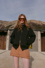 Load image into Gallery viewer, KAREN WALKER RUNAWAY COLLEGE CROPPED OVERSIZED HOODIE BLACK