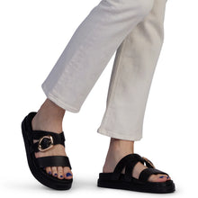 Load image into Gallery viewer, KATHRYN WILSON RODA SLIDE BLACK