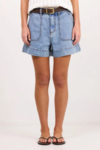 Load image into Gallery viewer, IVY + JACK KINDLY MID BLUE POCKET FRONT DENIM SHORTS