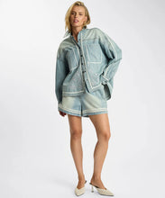 Load image into Gallery viewer, ONE TEASPOON FLIPPY DENIM SHORTS FOLKLORE EMBROIDERY