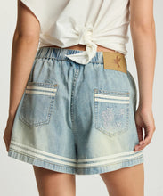 Load image into Gallery viewer, ONE TEASPOON FLIPPY DENIM SHORTS FOLKLORE EMBROIDERY