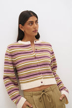 Load image into Gallery viewer, MØN RENN ORCHID STRIPE CARDIGAN