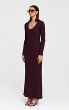 Load image into Gallery viewer, KINNEY CELESTE KNIT DRESS CHOC MARLE