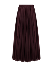 Load image into Gallery viewer, STORM MESH GODET SKIRT RAISIN