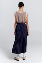 Load image into Gallery viewer, KAREN WALKER SUNRAY PLEATED SKIRT NAVY