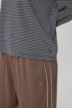 Load image into Gallery viewer, MARLOW UNO STRIPE LS CHARCOAL STRIPE