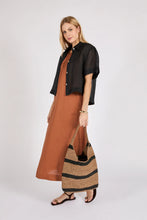 Load image into Gallery viewer, MARLOW RAVELLO SLOUCH TOTE TEA/BLACK
