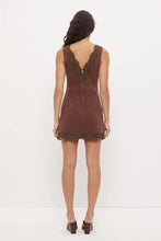 Load image into Gallery viewer, MON RENN LACIE DENIM MINI DRESS MOCHA