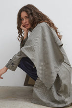 Load image into Gallery viewer, COMMONPLACE LADY GINGHAM TRENCH BLACK/WHITE