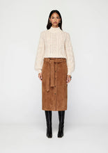 Load image into Gallery viewer, MOS NOLA SUEDE MIDI SKIRT TOFFEE