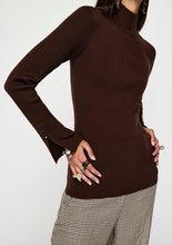Load image into Gallery viewer, MOS VELA KNIT TOP CHOCOLATE
