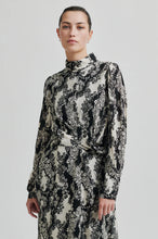 Load image into Gallery viewer, SECOND FEMALE BLUME DRESS BLACK FLORAL PRINT