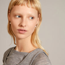Load image into Gallery viewer, PILGRIM GOLD BERTHE RECYCLED PEARL HOOP EARRINGS