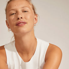 Load image into Gallery viewer, PILGRIM GOLD EBNA MEDIUM CRYSTAL HOOP EARRINGS