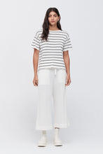 Load image into Gallery viewer, TAYLOR STRIPE SOLACE TEE IVORY/BLACK