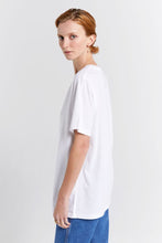 Load image into Gallery viewer, KAREN WALKER EMBROIDERED RUNAWAY GIRL CLASSIC ORGANIC COTTON TEE WHITE
