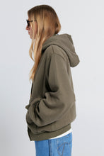 Load image into Gallery viewer, KAREN WALKER RUNAWAY GIRL CROPPED OVERSIZED HOODIE HUNTER GREEN