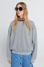 Load image into Gallery viewer, KAREN WALKER RUNAWAY GIRL ORGANIC COTTON CREW NECK SWEATSHIRT GREY MARLE