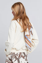 Load image into Gallery viewer, KAREN WALKER RUNAWAY CAROUSEL ORGANIC COTTON CREW NECK SWEATSHIRT ECRU/MOCHA
