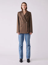 Load image into Gallery viewer, ESMAEE STUDIO BLAZER WALNUT PINSTRIPE