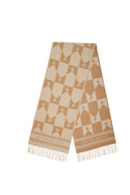 Load image into Gallery viewer, KAREN WALKER MONOGRAM JACQUARD SCARF CREAM/TAN