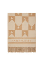 Load image into Gallery viewer, KAREN WALKER MONOGRAM JACQUARD SCARF CREAM/TAN