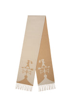 Load image into Gallery viewer, KAREN WALKER WEATHER SHOP JACQUARD SCARF CREAM/TAN