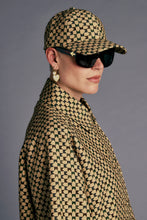 Load image into Gallery viewer, KAREN WALKER MONOGRAM CHECK CAP TAN MULTI