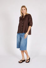 Load image into Gallery viewer, MARLOW CABANA BLOUSE CHOC