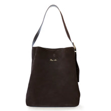 Load image into Gallery viewer, KATHRYN WILSON TOBI TOTE CHOCOLATE SUEDE