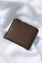 Load image into Gallery viewer, AMONG THE BRAVE SMALL CHOCOLATE LEATHER CARD HOLDER