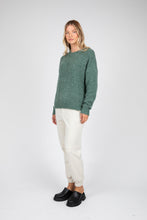 Load image into Gallery viewer, MARLOW CLOUD CREW NECK KNIT OLIVE MARLE
