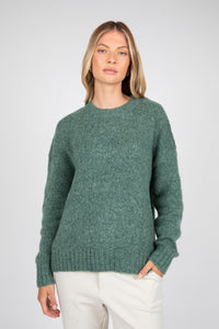 MARLOW CLOUD CREW NECK KNIT OLIVE MARLE