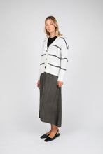 Load image into Gallery viewer, MARLOW HAZE CARDIGAN IVORY STRIPE
